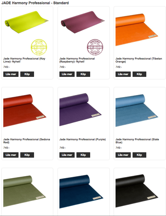 Yogamattor från www.mykarma.se